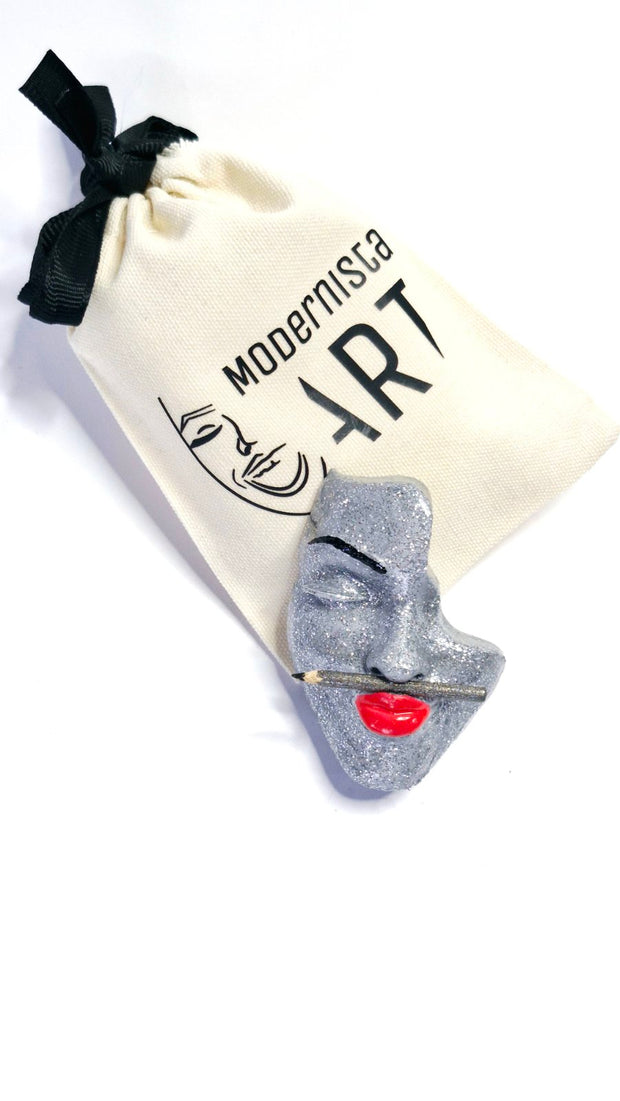 Brooch — Art Silver Spark by Modernista Art