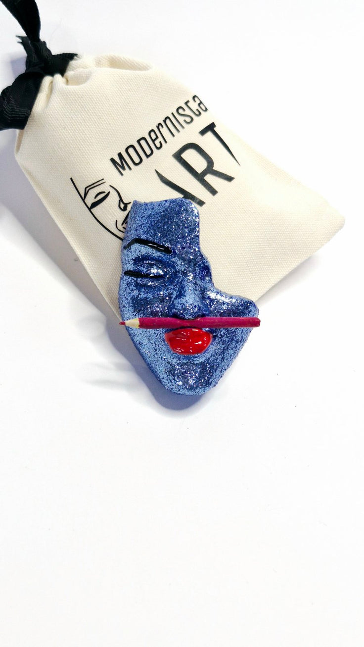 Brooch — Art Royal Blue by Modernista Art