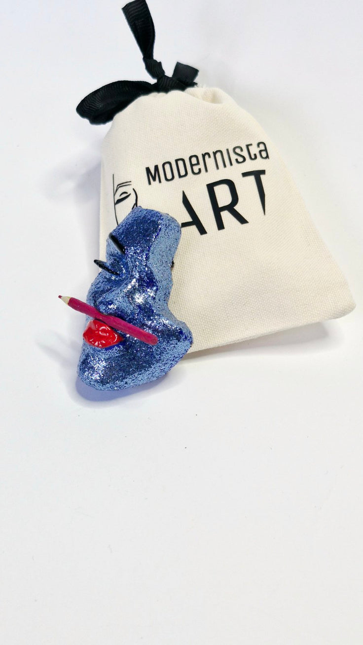 Brooch — Art Royal Blue by Modernista Art