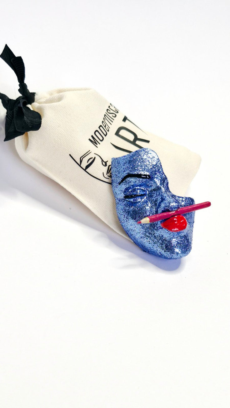 Brooch — Art Royal Blue by Modernista Art
