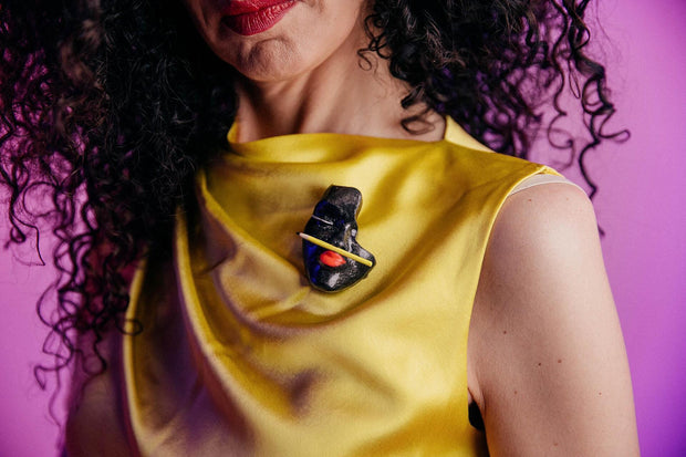 Brooch — Art Black Queen by Modernista Art
