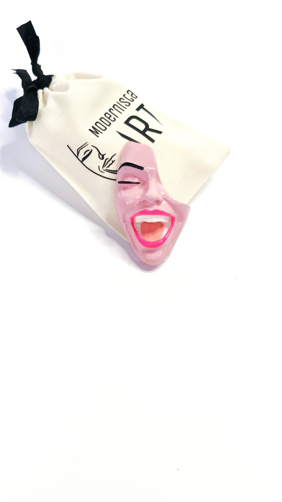 Brooch — Baby Pink Smile by Modernista Art