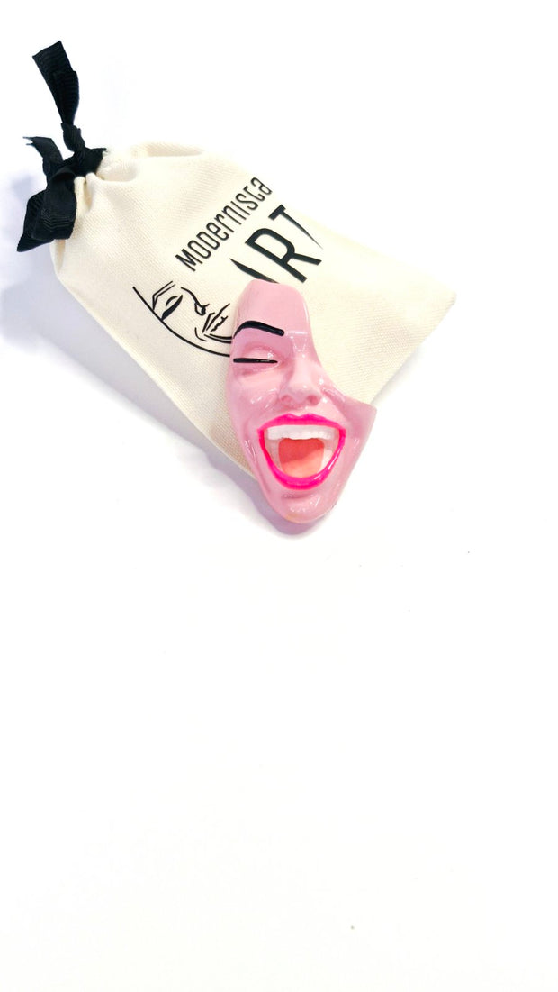 Brooch — Baby Pink Smile by Modernista Art
