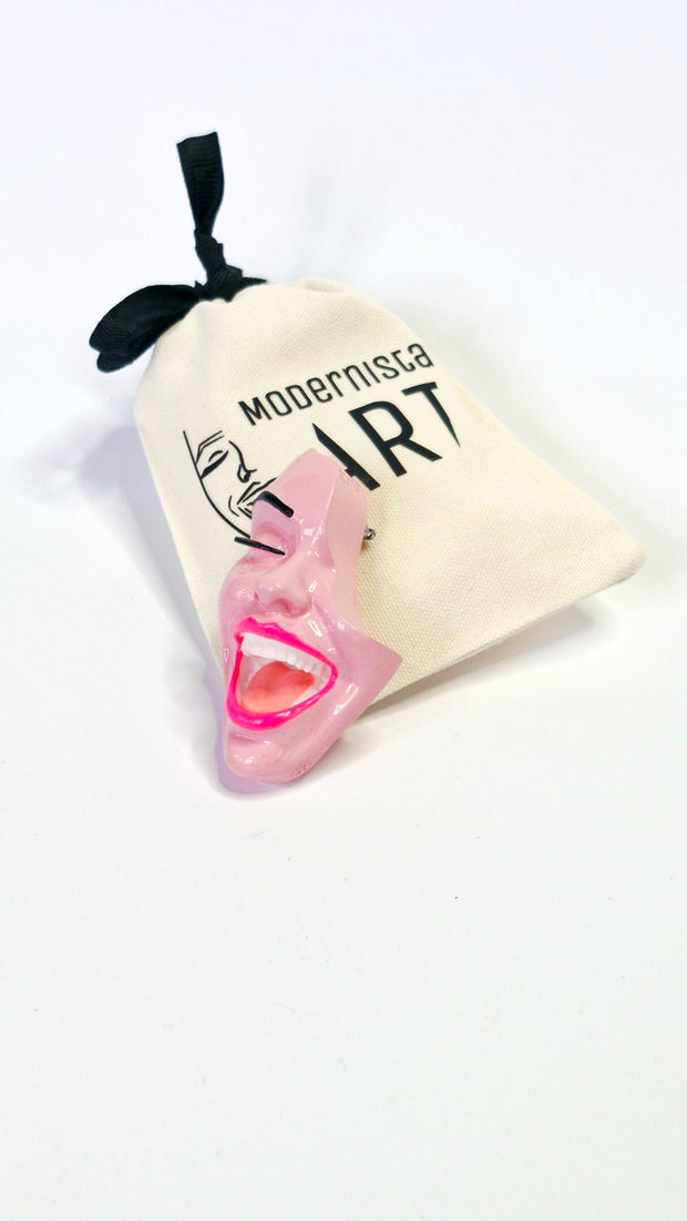 Brooch — Baby Pink Smile by Modernista Art