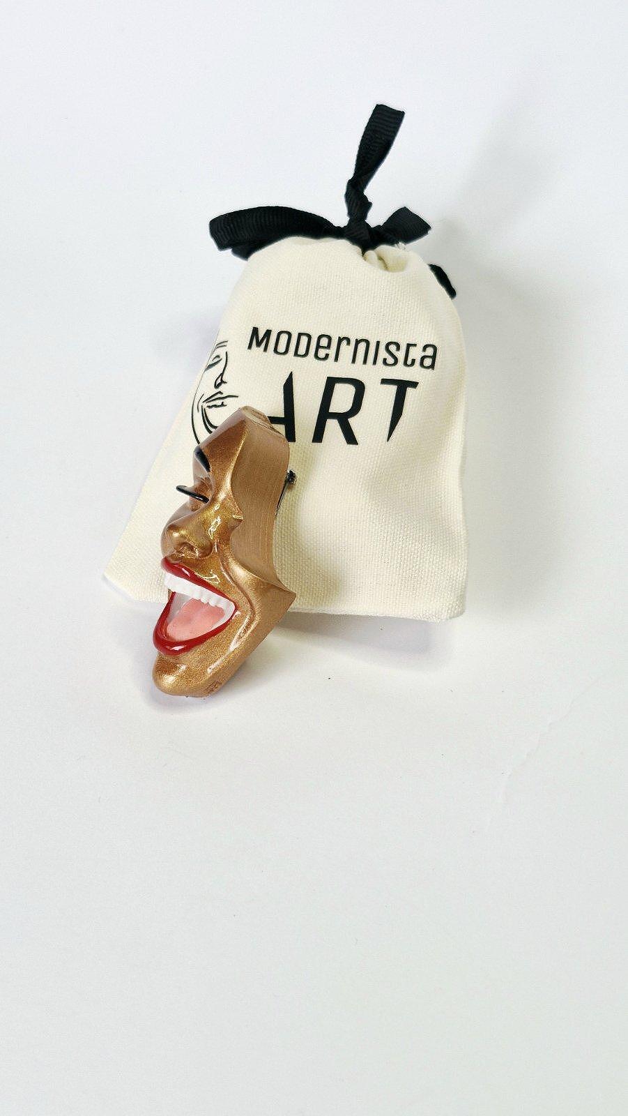 Brooch — Smile Bronze Mood by Modernista Art