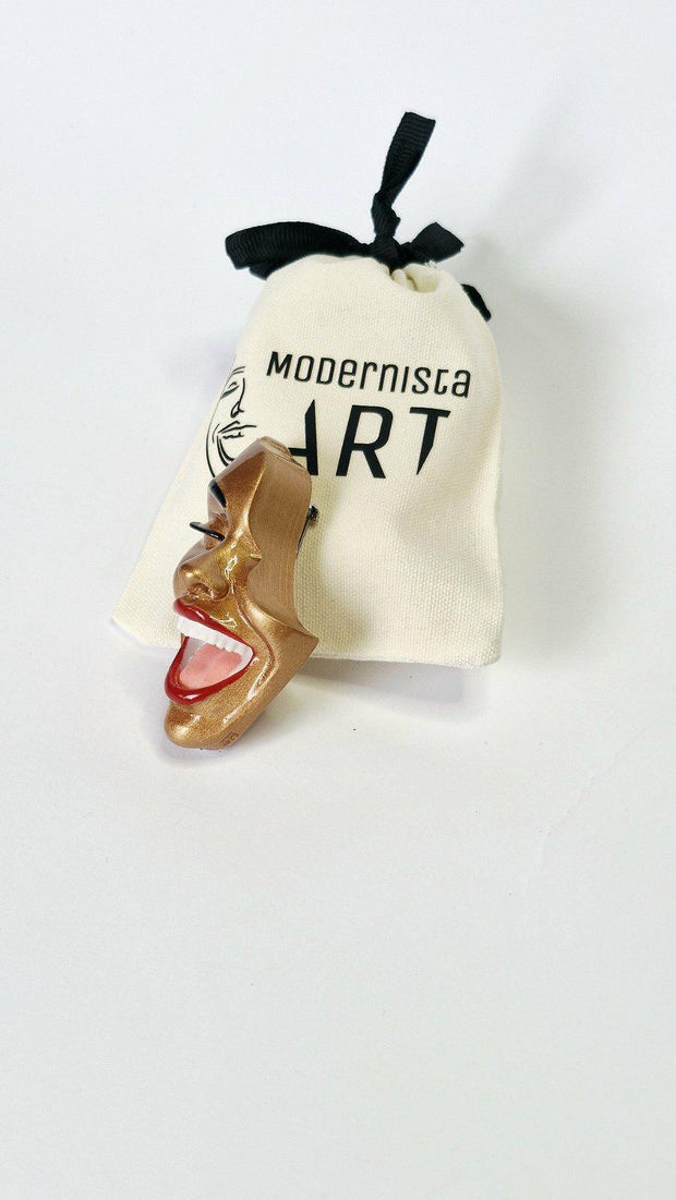 Brooch — Smile Bronze Mood by Modernista Art