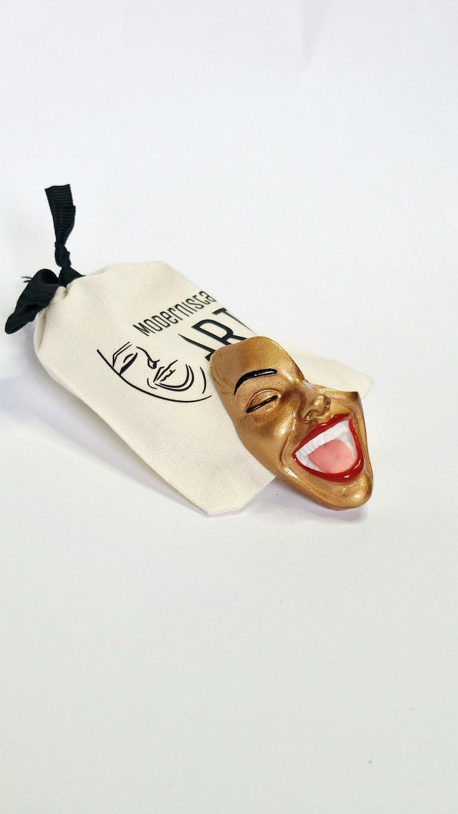Brooch — Smile Bronze Mood by Modernista Art