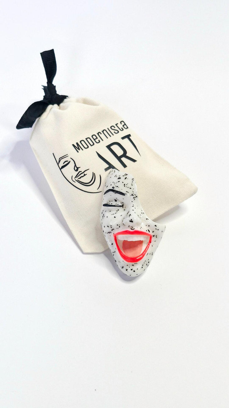 Brooch — Smile Classy Moon by Modernista Art