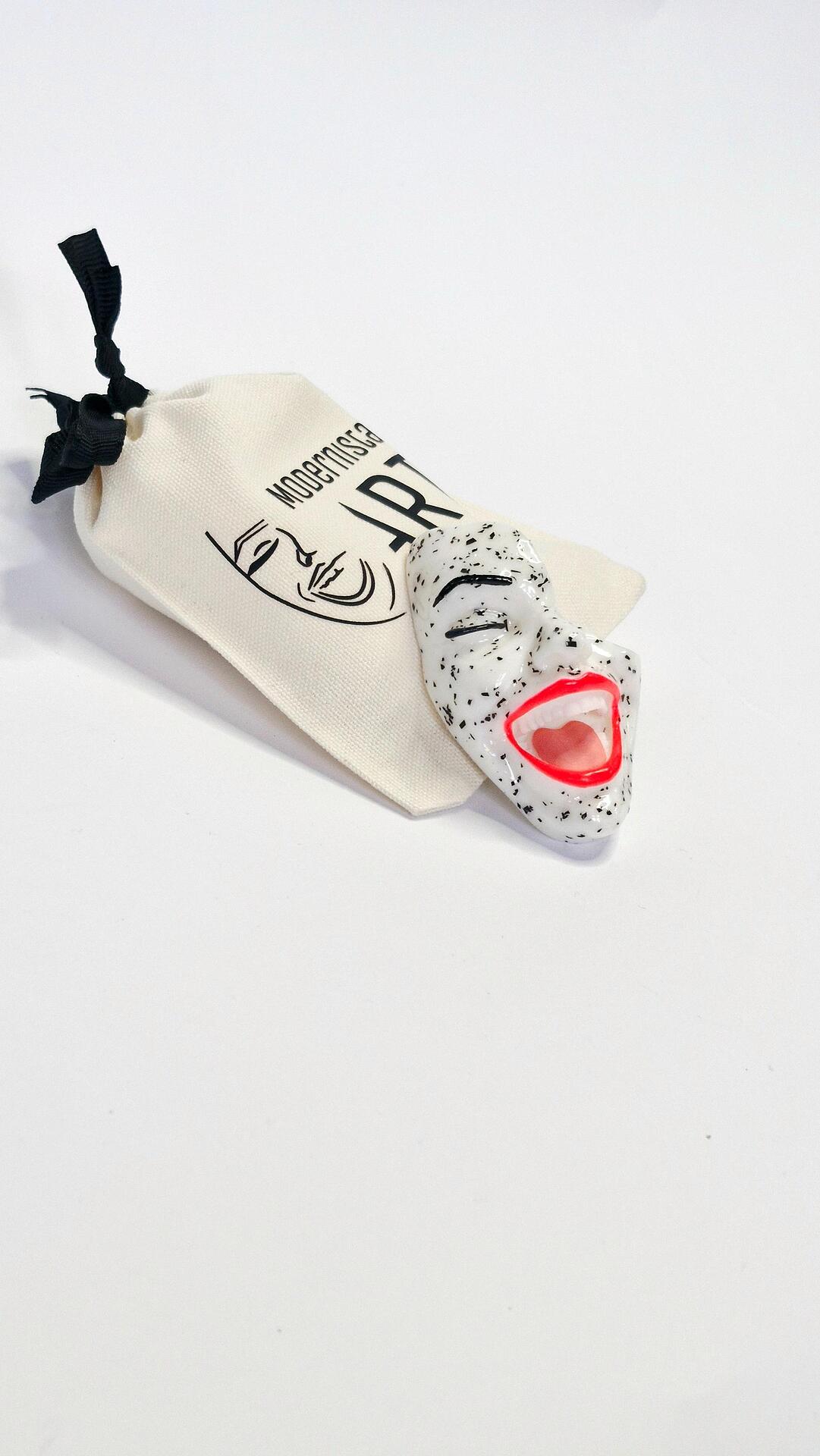 Brooch — Smile Classy Moon by Modernista Art