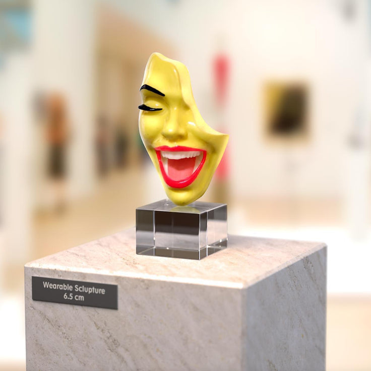 Brooch — Smile Crazy Yellow by Modernista Art
