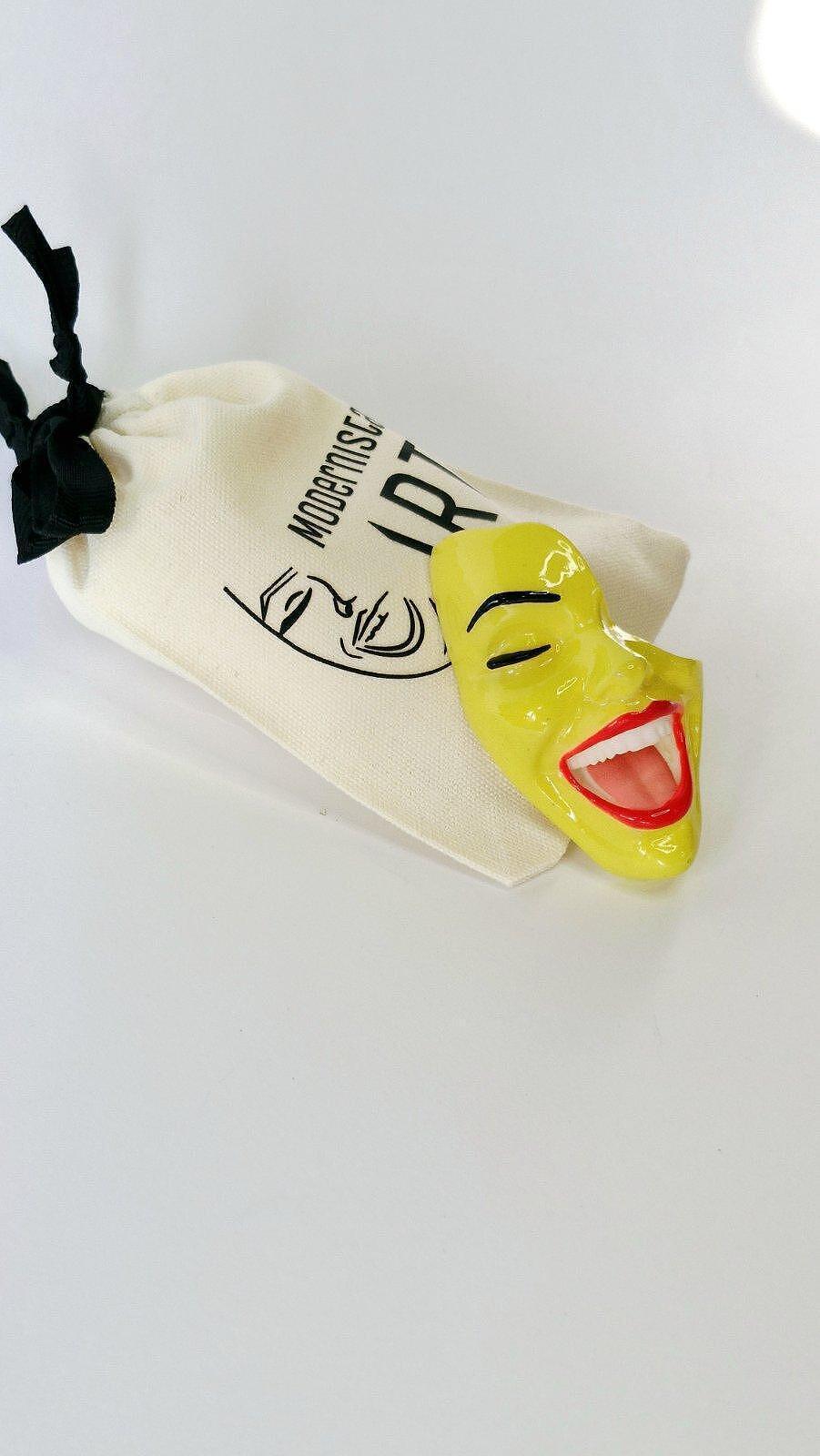 Brooch — Smile Crazy Yellow by Modernista Art