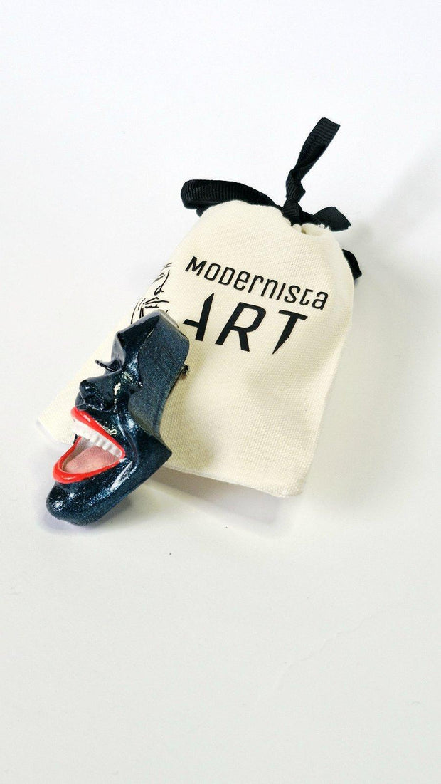 Brooch — Smile Midnight Tide by Modernista Art