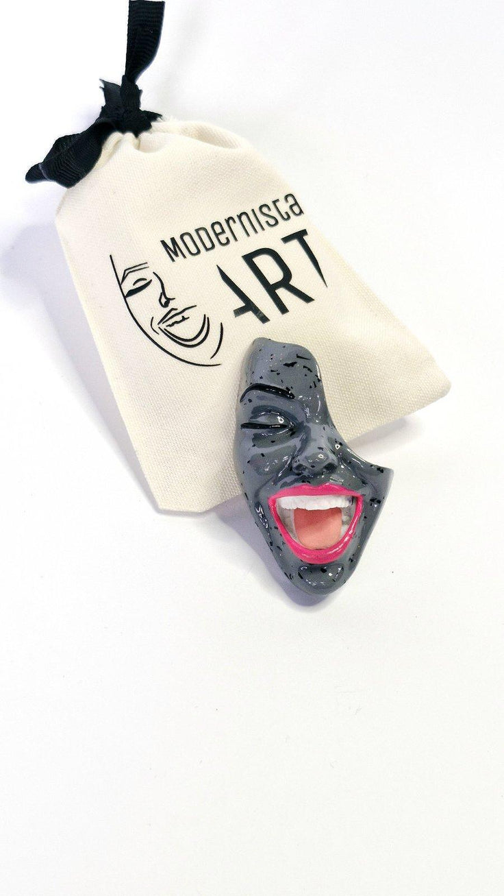 Brooch — Smile Gray Fiction by Modernista Art