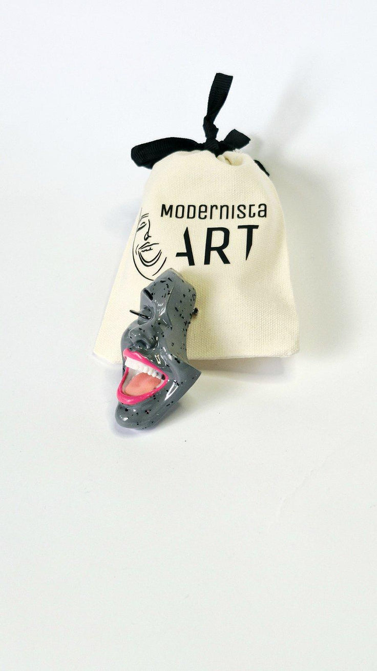 Brooch — Smile Gray Fiction by Modernista Art