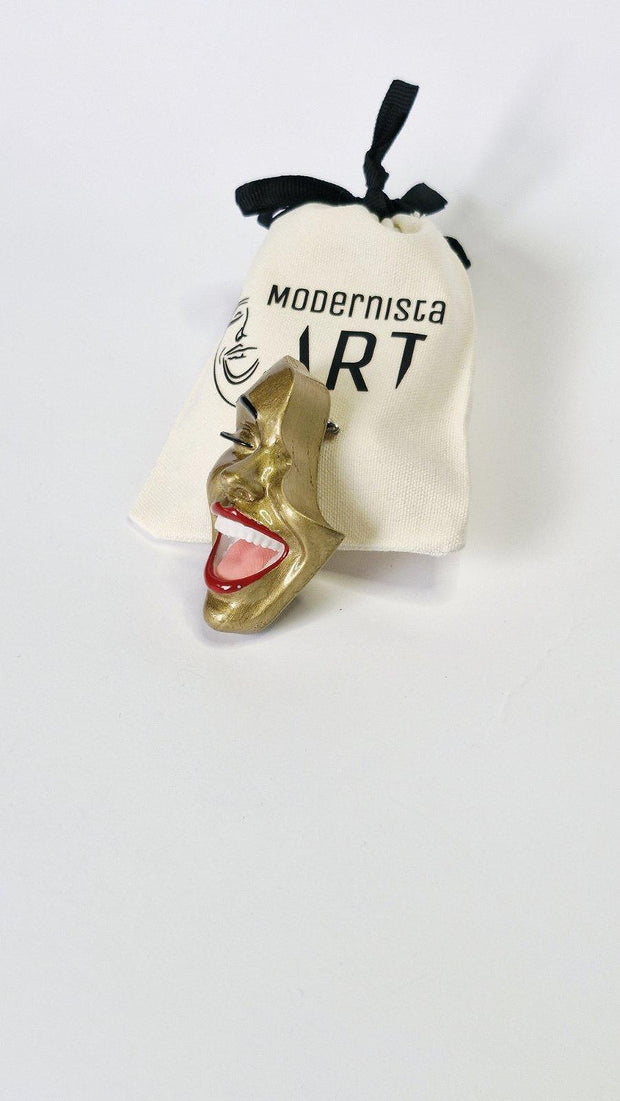 Brooch — Smile Royal Gold by Modernista Art