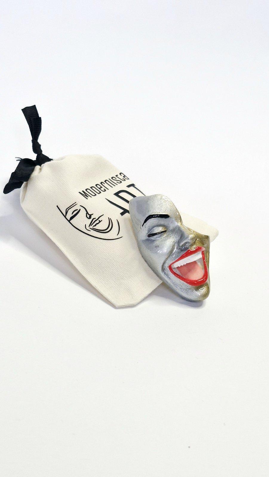 Brooch — Smile Silver Gold by Modernista Art