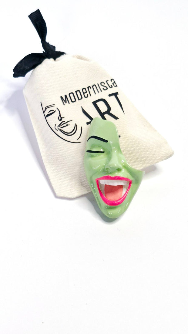 Brooch — Smile Mint Breeze by Modernista Art