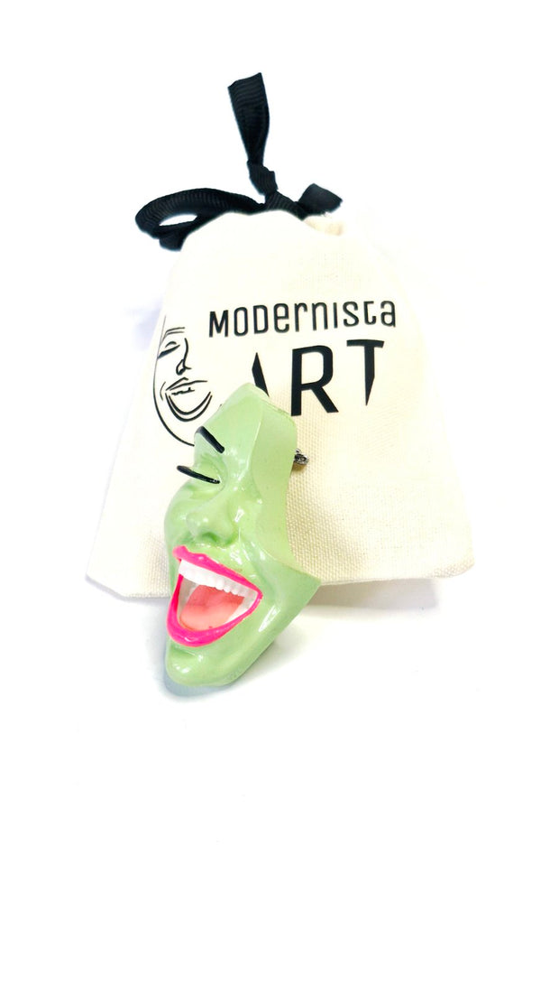 Brooch — Smile Mint Breeze by Modernista Art