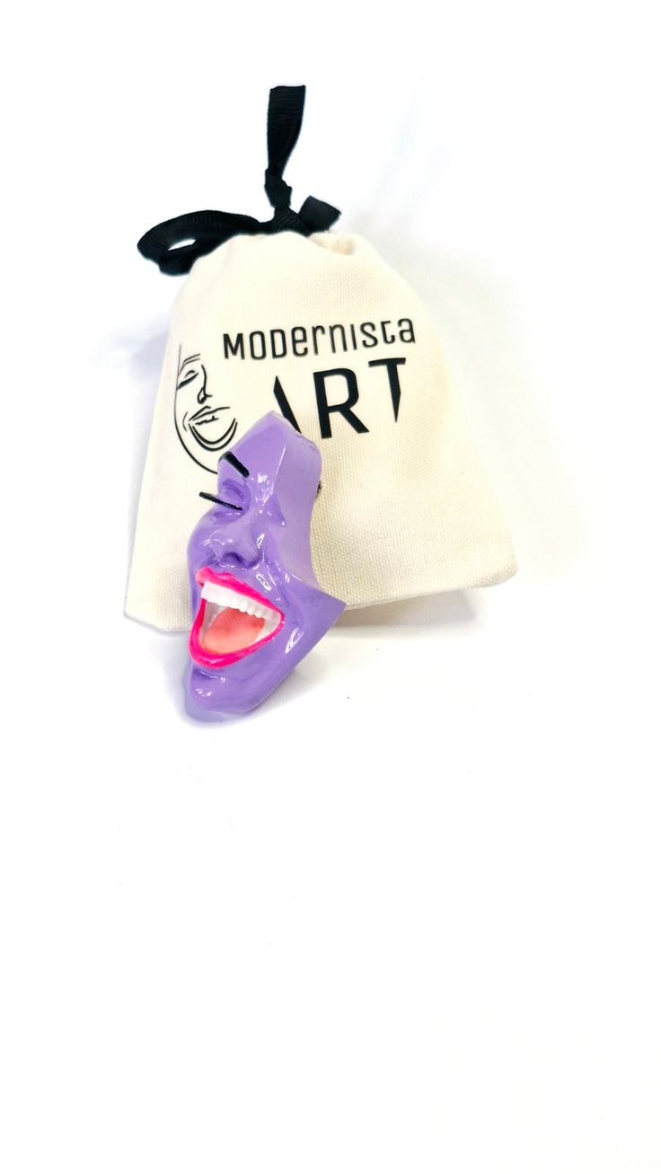 Brooch — Lavender Smile by Modernista Art