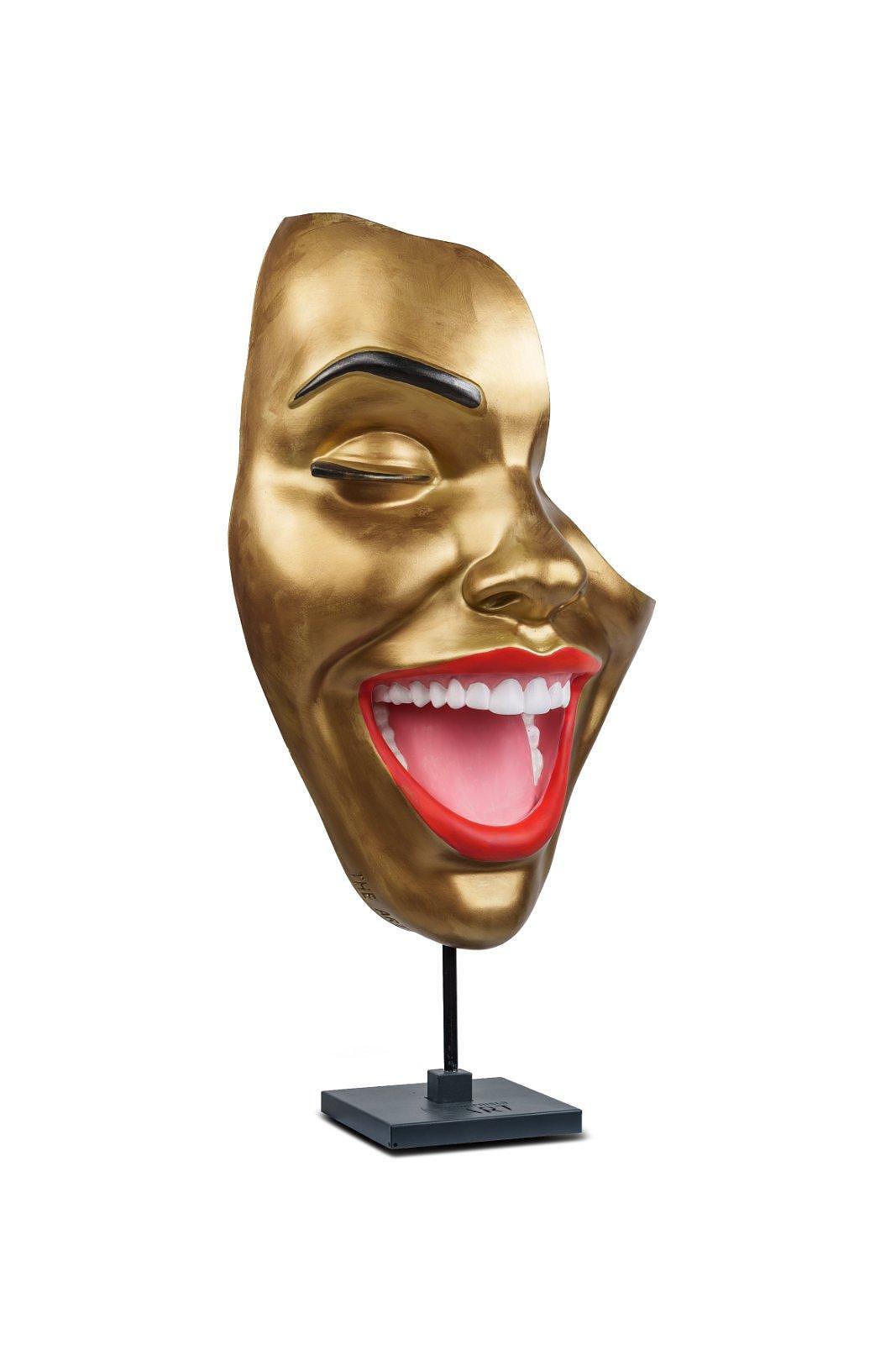 Decor with Pedestal — Lady Golden Confidence by Modernista Art