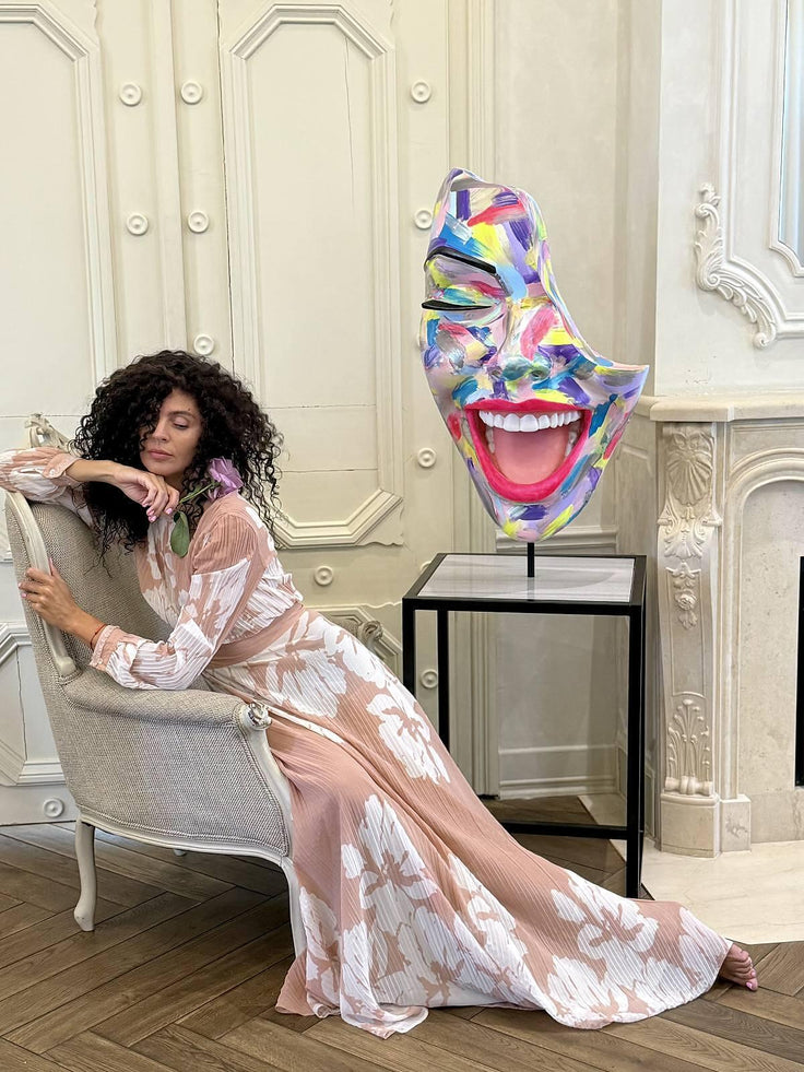 Decor with Pedestal — Lady Artistic Touch by Modernista Art