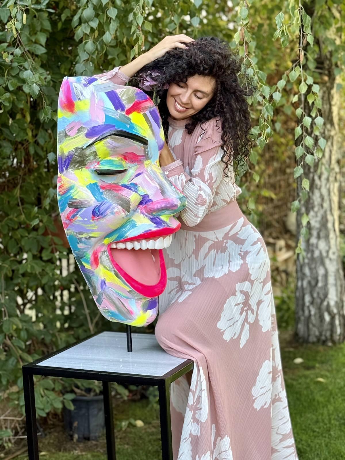 Decor with Pedestal — Lady Artistic Touch by Modernista Art