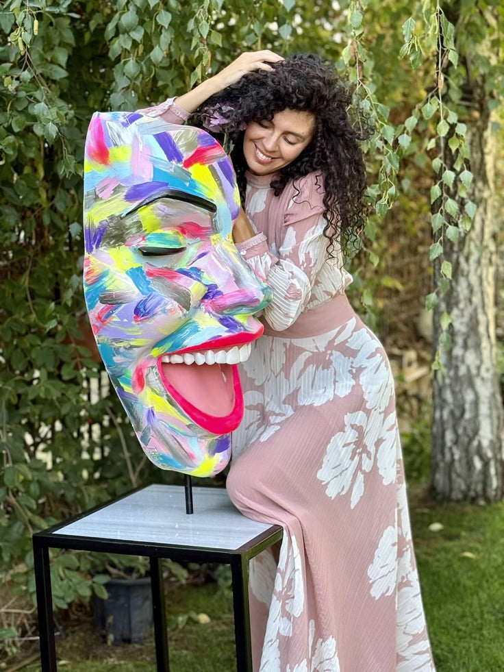 Decor with Pedestal — Lady Artistic Touch by Modernista Art