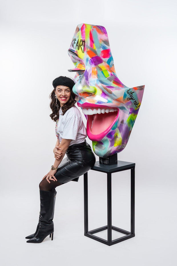 Decor with Pedestal — Madness Smile by Modernista Art