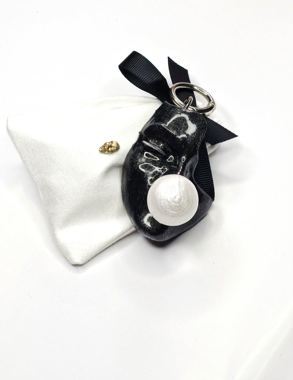 Keychain — Bubble Black Queen by Modernista Art