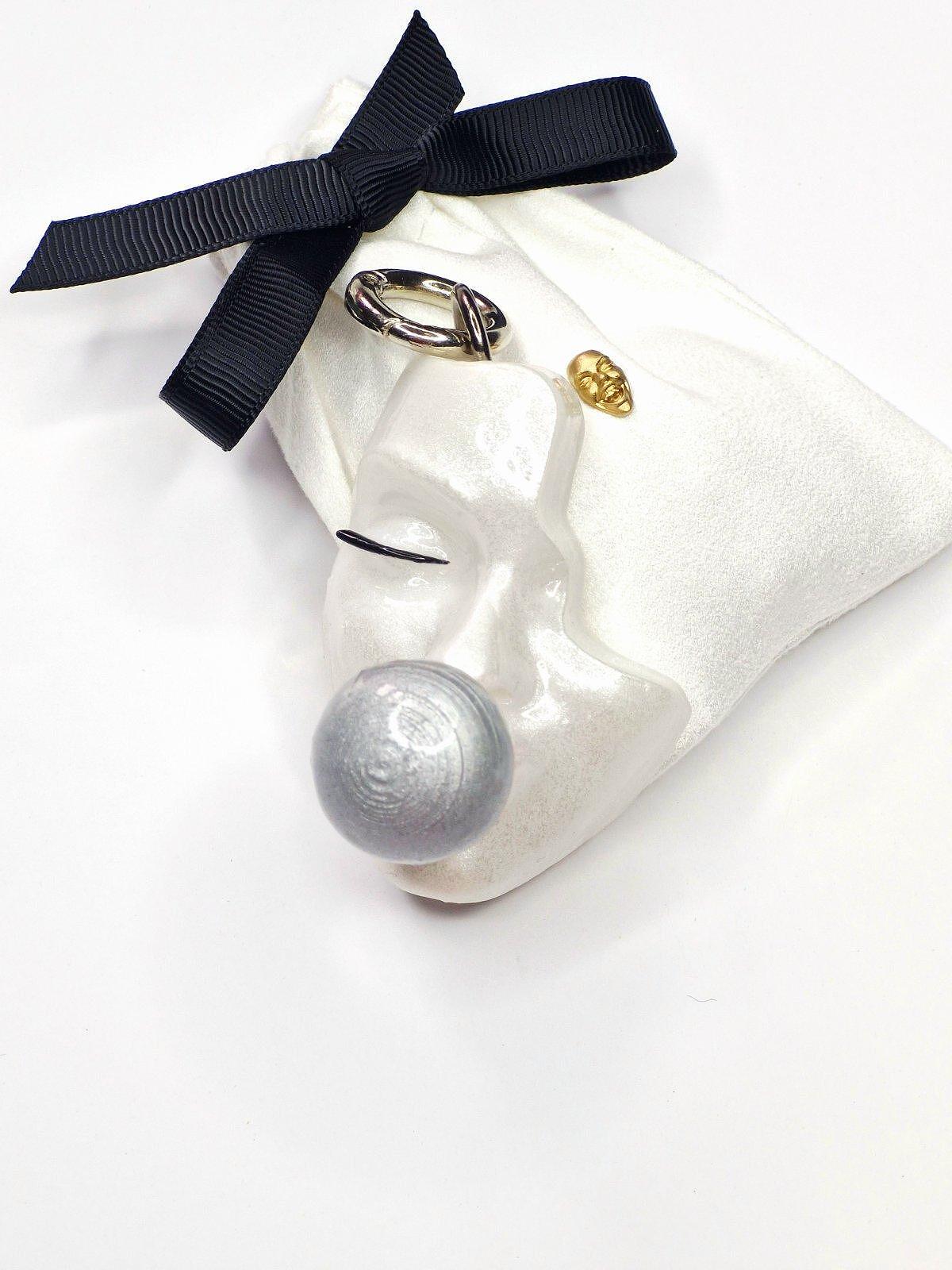 Keychain — Bubble White Pearl by Modernista Art