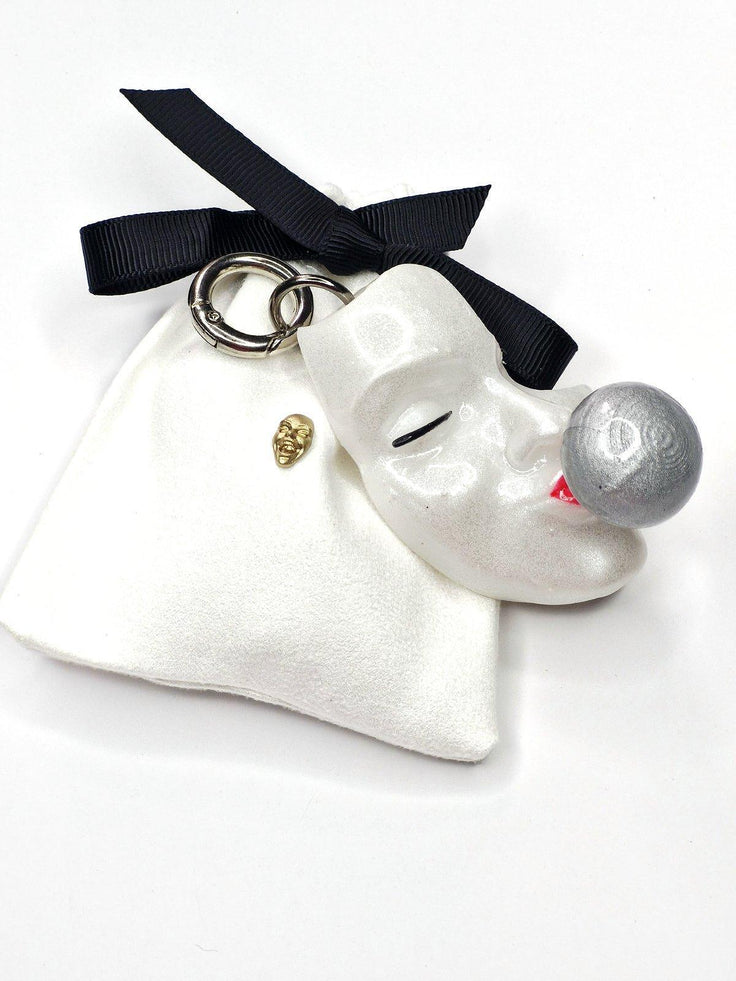 Keychain — Bubble White Pearl by Modernista Art