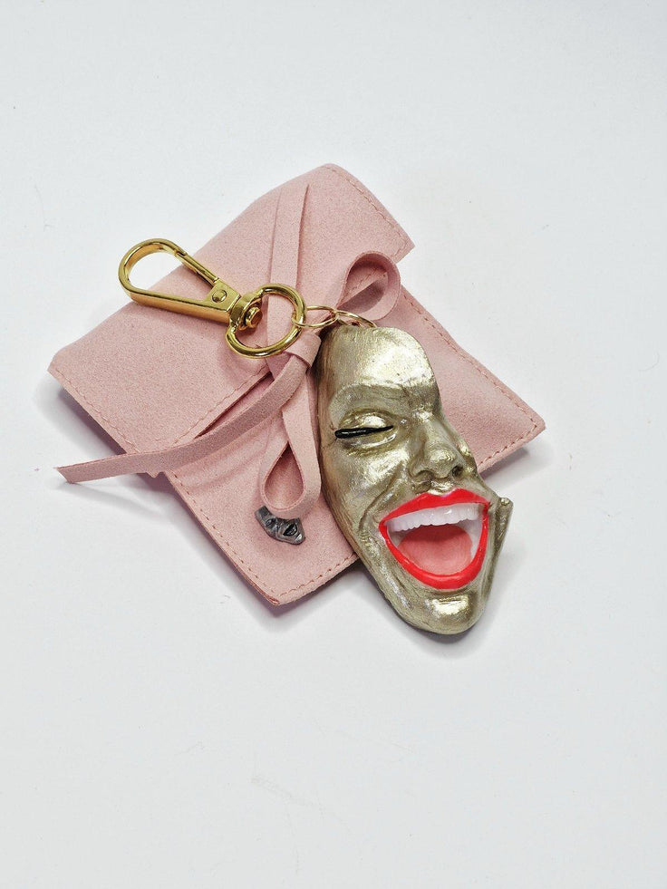 Keychain — Smile Silky Gold by Modernista Art