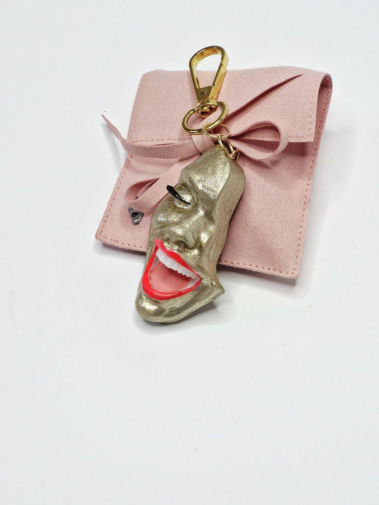 Keychain — Smile Silky Gold by Modernista Art