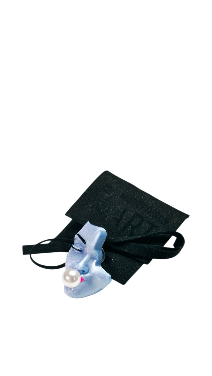 Bubble Blue Silk Mini-Brosche