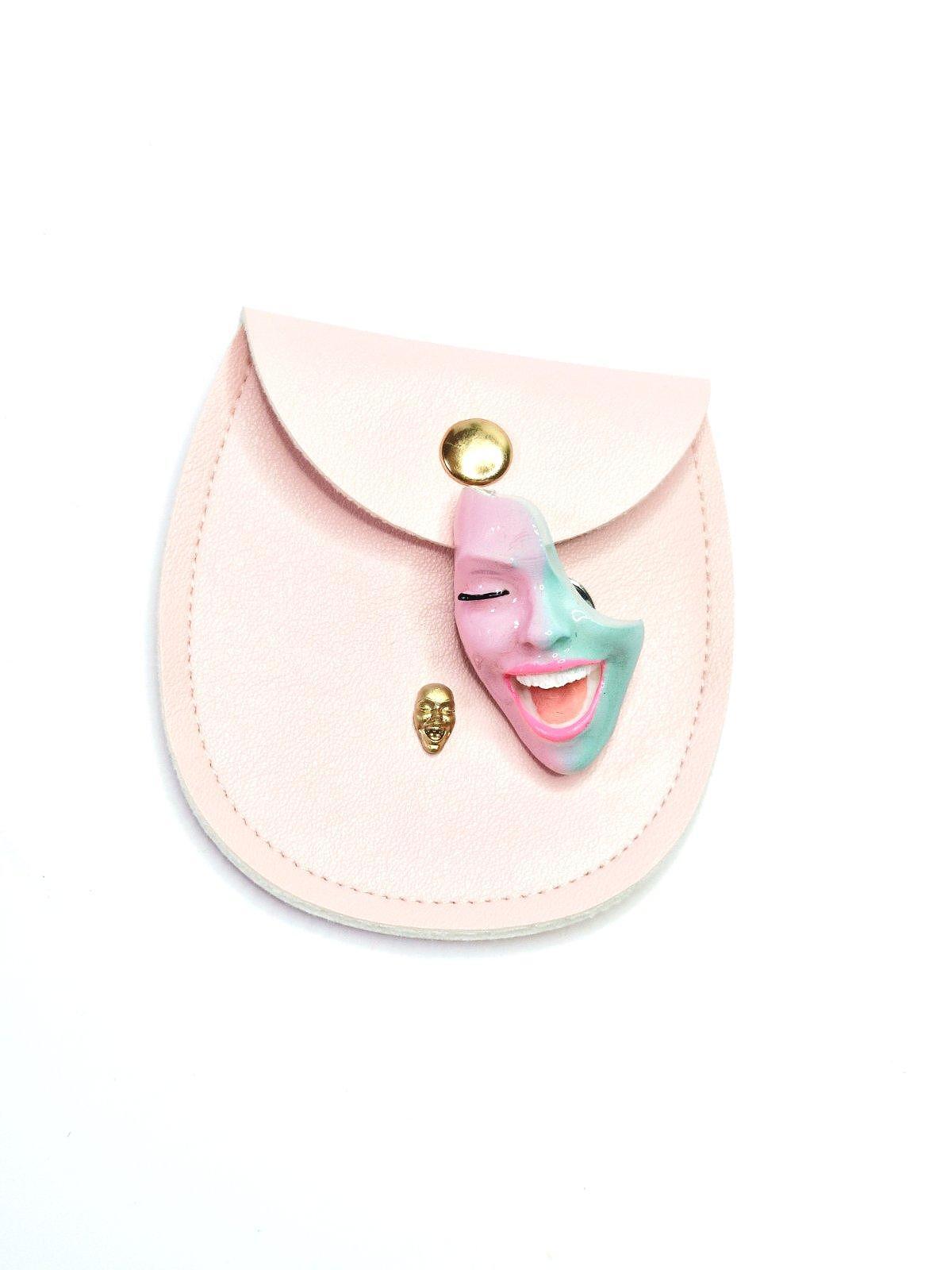 Mini Brooch — Smile Pink Mint by Modernista Art
