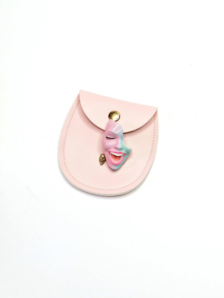 Mini Brooch — Smile Pink Mint by Modernista Art