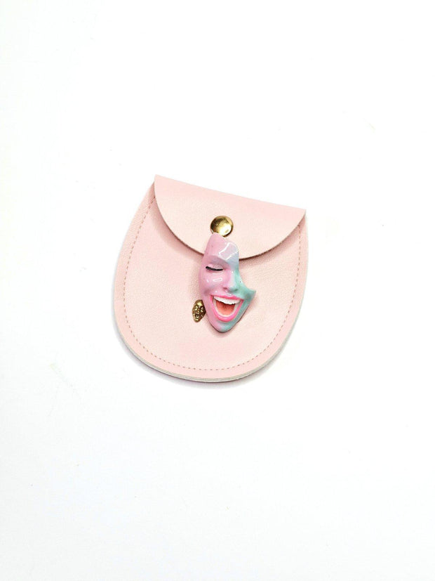 Mini Brooch — Smile Pink Mint by Modernista Art