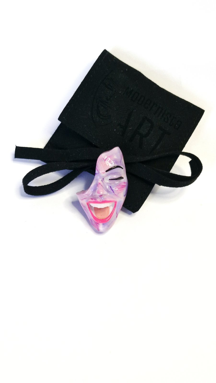 Mini Brooch — Smile Summer Scratches by Modernista Art