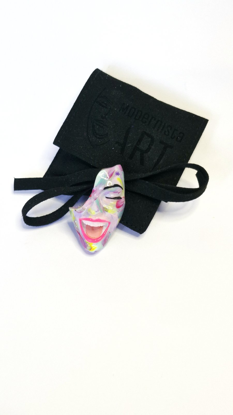 Mini Brooch — Smile Summer Scratches by Modernista Art