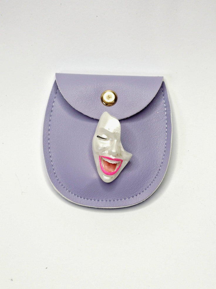 Mini Brooch — Smile White Pearl by Modernista Art