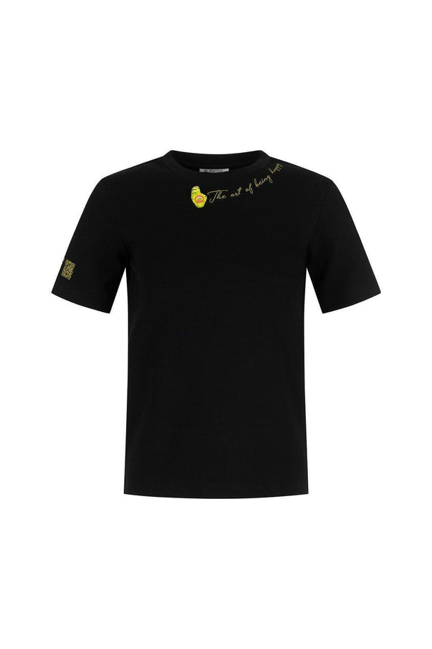 Art T-Shirt - Black Green Smile by Modernista Art