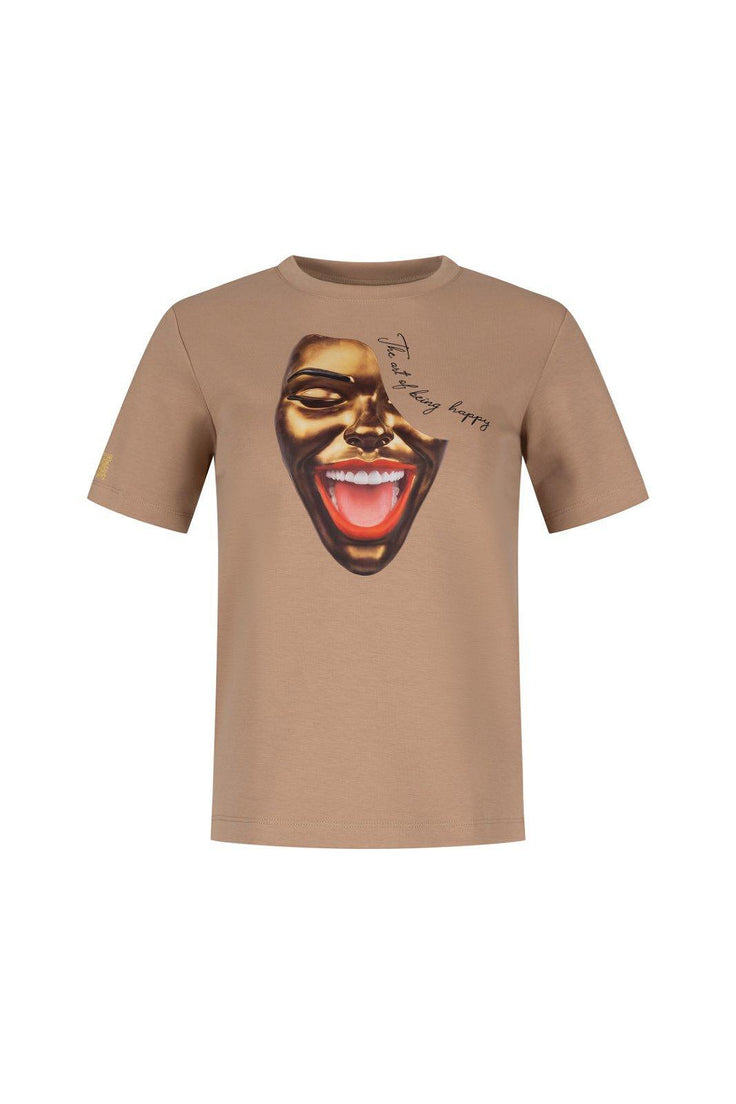 Art T-Shirt - Golden Smile by Modernista Art