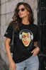 Art T-Shirt - Sound of Happiness Black Muse by Modernista Art
