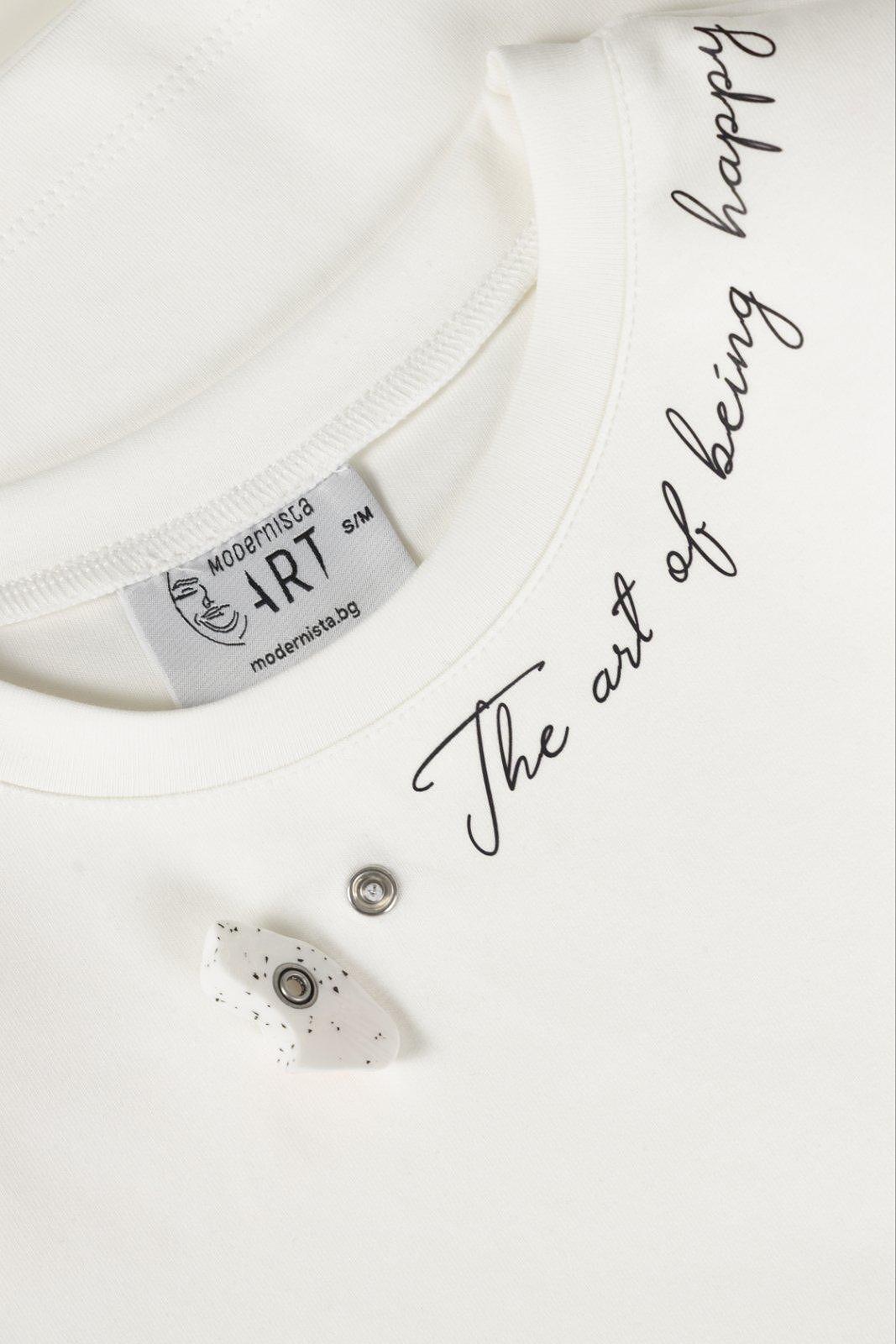Art T-Shirt - The Art of Being Happy by Modernista Art